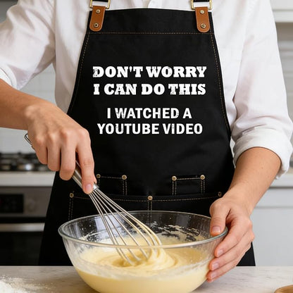 Baking Apron for Men Women,Funny Apron Baking Gifts with 2 Pockets for Men Women BBQ Grilling,Adjustable Cooking Kitchen Work Waterproof Bib Apron Thanksgiving Christmas - Image 6