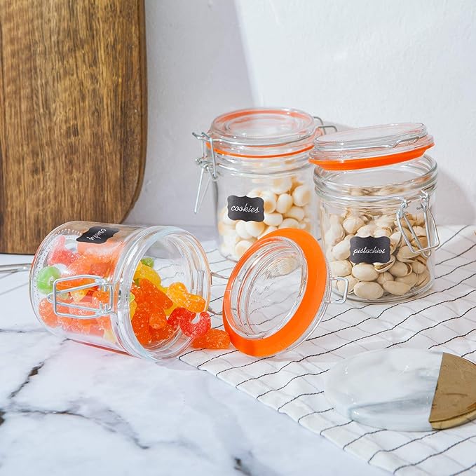 Glass Jars With Airtight Lids, Mason Jars 8 oz,Glass Jar With Leak Proof Rubber Gasket 250ml,Storage Jars With Hinged Lid for Home and Kitchen,12 Pack - Image 6