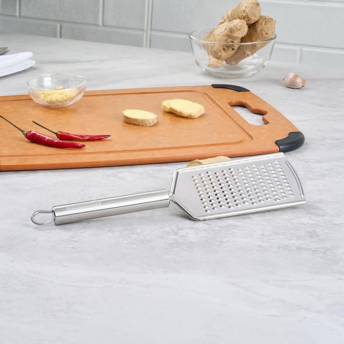 Restaurantware-German Standard Fine Handheld Graters, 24 Flat Cheese Graters - Dishwashable, Durable, Stainless Steel Food Grater With Handle, Suitable For Chocolate, Nutmeg, Garlic, Lemon - Image 8