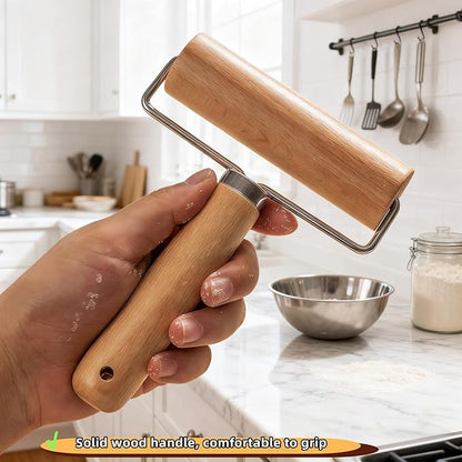 Wooden Rolling Pin Set - Non-Stick Pizza & Dough Roller, Ergonomic Bakery Tool for Cookies, Pie, Bread Dough | Heavy Duty, Easy Clean, Compact Storage | Kitchen Gadget Essential - Image 6