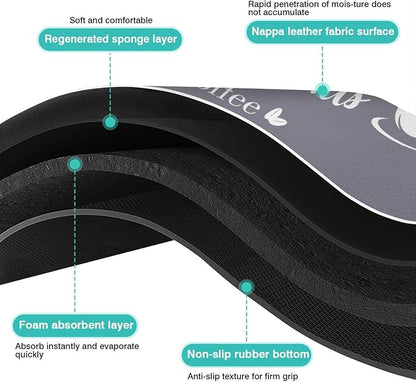 Coffee Bar Mat for Countertops 19inx12in,Absorbent Hide Stain Anti-Slip Cafe Bar Accessories Fit Under Coffee Machine Mat,dish drying mats for kitchen