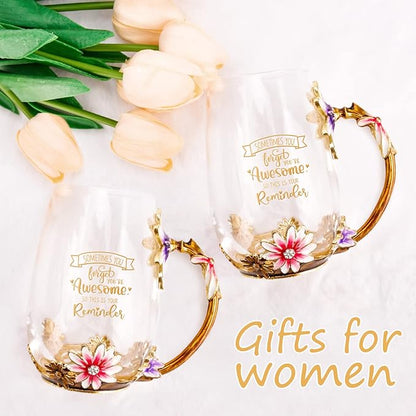 OEAGO Birthday Gifts for Women Mom Plastic Tea Cup Mothers Valentines Day Gifts for Her from Daughter Son Unique Inspirational Friendship Ideas for Female Coworker - Image 3