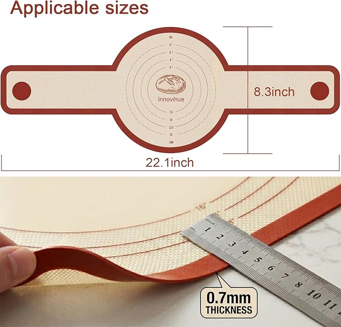 Silicone Bread Sling for Dutch Oven, 2-Pack Non-Stick Reusable Baking Mats with Long Handles, Easy to Clean, Ideal for Sourdough Bread Transfer & Baking - Image 7