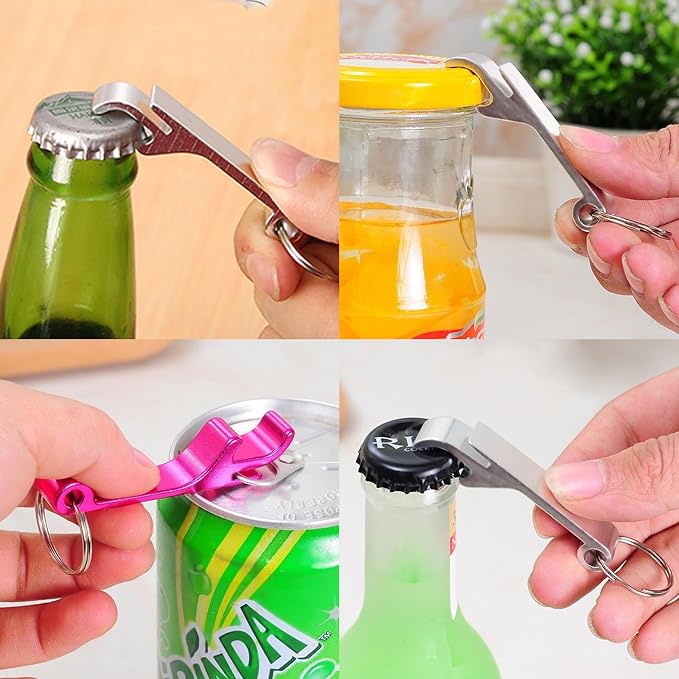 50 Pcs Bottle Openers, Soda Beverage Beer Bottle Opener Keychain,Small and Practical, Easy to Carry, for Kitchen/Wedding/Bar/Party - Image 3