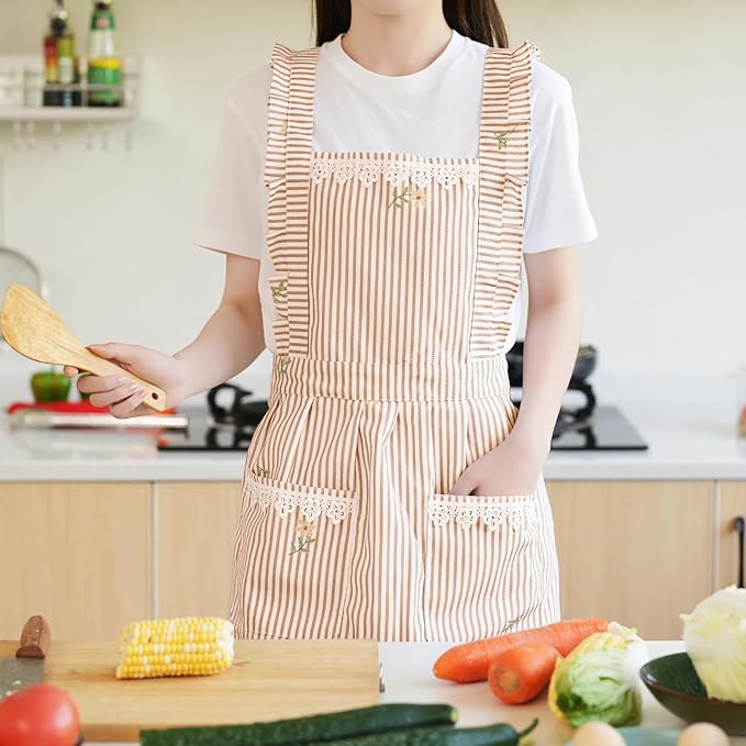 Funny Aprons for Women with Pockets, Kitchen Cooking Grilling Bbq Cute Chef Apron, Mothers Day Birthday Gifts for Women - Image 2