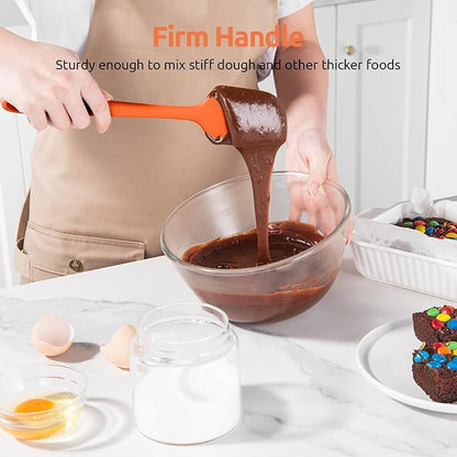 U-Taste Silicone Spatula Set with 600 Degrees Fahrenheit Heat Resistant (Orange) - Image 5