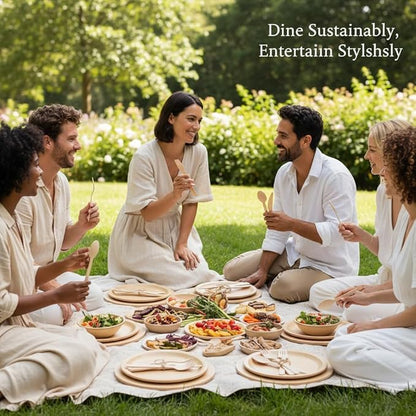 150Pack Compostable Forks - Alternative to Plastic Fork & Bamboo Forks, Eco Friendly, Biodegradable, Compostable Tableware Set - 100% Disposable Flatware for Lounge Party Wedding BBQ Picnic Camping - Image 6