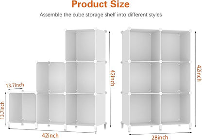 Stackable Closet Organizers and Storage 6 Cube Storage Organizer Closet Organizer for Bathroom Closet Storage for Wardrobe - Image 3