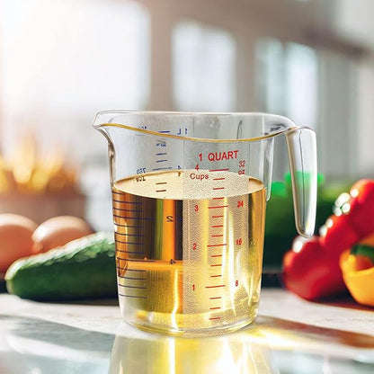 Amazing Abby - Melissa - Plastic Measuring Cups (3-Piece Set), Food-Grade Measuring Jugs, 1/2/4-Cup Capacity, Unbreakable, Stackable, Dishwasher-Safe, Great for Oil, Vinegar, Flour, and More - Image 2