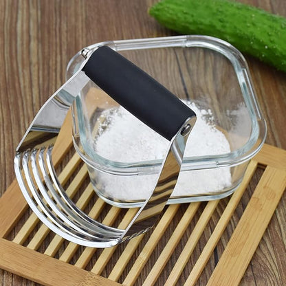 Dough Blender Heavy Duty Pastry Cutter Stainless Steel Butter Cutter Professional Baking Tool For Mixing Flour Butter (Black) - Image 4