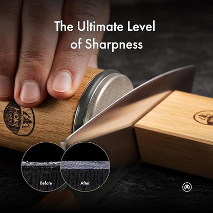 HORL 2 Oak Kitchen Knife Sharpener for Razor Sharp Edges Made in Germany - Rolling Sharpener for knives - Rolling Knife Sharpening Kit with Magnetic Holder with 15 & 20 Degrees - Image 2