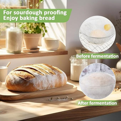 MAQIHAN 200 Bowl Covers Bread Proofing - Extra Large Plastic Wrap for Food Sourdough Bread Baking Rising Elastic Reusable Plate Covers Outdoor Food Fresh Keeping Bags Shower Cap Hair Deep Conditioning - Image 7
