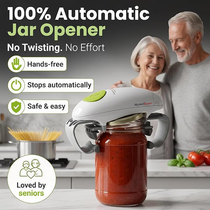 Robotwist Automatic Jar Opener, Deluxe Model with Improved Torque, Robo Twist Kitchen Gadgets for Home, Electric Handsfree Easy Jar Opener – Works on All Jar Sizes, As Seen on TV - Image 4
