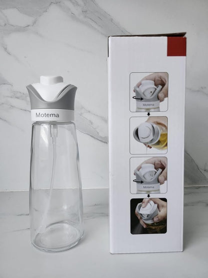 Oil control Dispenser Bottle, Spray & Pour 2-in-1, Precision Olive Oil Sprayer for Healthy Cooking, BPA-FREE,340 ml/12oz, Glass bottle, Leak-Proof, Ideal for cooking, salad, Air Fryer & BBQ