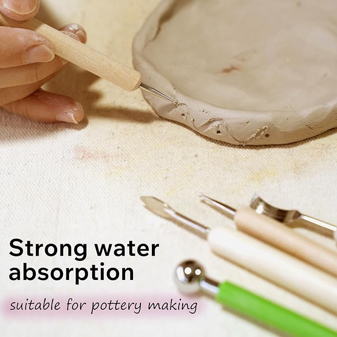 Pottery Tools and Supplies Pottery Tablecloth–Heavy Duty Linen Cotton Blend, 62x39 Inches, High Absorbency Textured Surface for Pottery Making, Oil Painting, Various Handmade Crafts