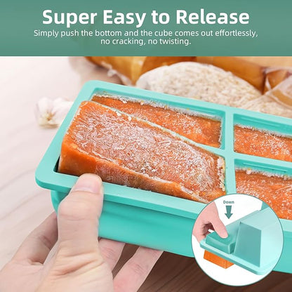 Silicone Freezer Tray for Sauce Cube: FDDAI Super Prep Freezing Tray for Souped Storage - Freeze 125mL 250mL Broth Soup Portion