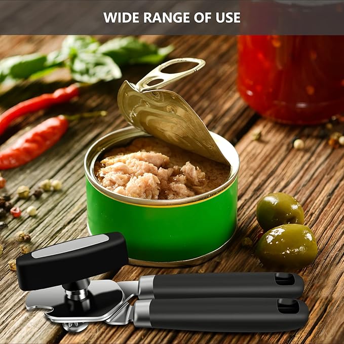 Can Opener,Professional 3-In-1 Multifunctional Manual Can Openers Bottle Opener,Kitchen Durable Stainless Steel Heavy Duty Can Opener Smooth Edge for Kitchen Seniors Friendly - Image 7