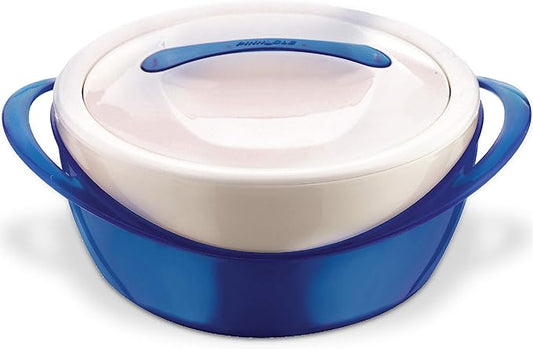 Pinnacle Large Insulated Casserole Dish with Lid 3.6 qt. Elegant Hot Pot Food Warmer/Cooler -Thermal Soup/Salad Serving Bowl Stainless Steel Hot Food Container–Best Gift Set for Moms –Holidays Blue