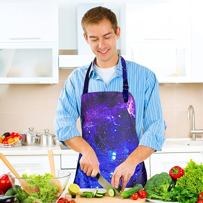 Adjustable Waterproof Apron Bib Apron with 2 Pockets Cooking Kitchen Aprons for Women Men Chef