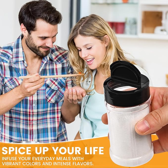 36pcs 5.5oz plastic spice jars with shaker lids, plastic spice jars,seasoning bottles,Used to store seasoning powder. - Image 6