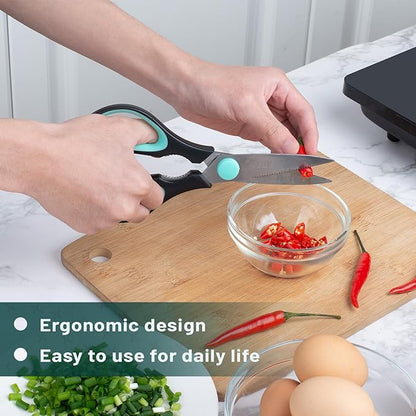 Mr. Pen- All Purpose Kitchen Shears with Protective Sheath, 8 Inch, Dishwasher Safe, Stainless Steel Food Scissors with Micro-Serrated Blades, Soft Grip Comfort Handle, Durable Utility Kitchen Shears - Image 4