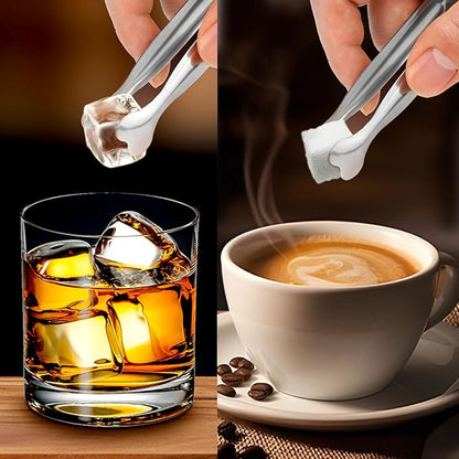 Mini Serving Tongs, Anytrp 18-Packs Stainless Steel Sugar Tongs, 4.3inch Ice Tongs Kitchen Appetizers Tongs for Coffee Bar, Tea Party, Desserts Party, Sugar and Ice Bucket - Image 2