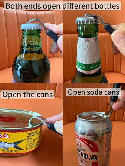 3 Pieces Magnetic Bottle Openers Can Opener Classic Beer Opener Stainless Steel Small Bottle Opener Can Tapper with Magnet for Camping and Traveling HANCELANT - Image 3