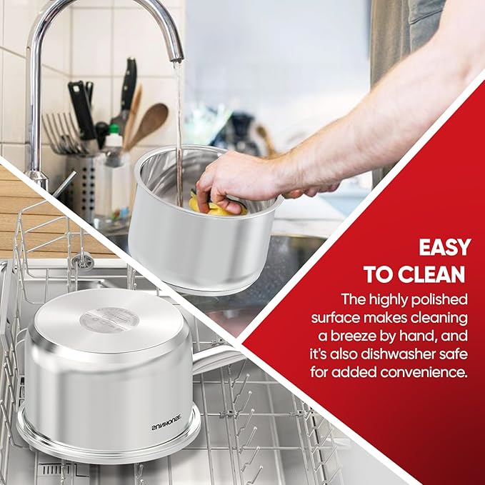 SUNHOUSE – 1.5 Quart Stainless Steel Sauce Pan with Lid - PFOA-FREE, Stainless Steel Sauce Pan, Induction base, Stay-Cool Handle, Compatible with All Cooktops Gas, Geramic, Electric etc. - Image 8