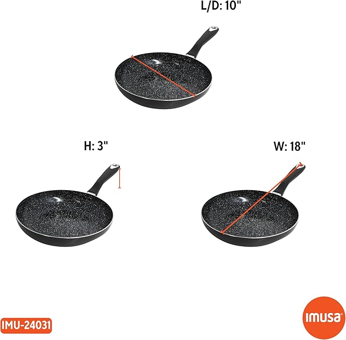 IMUSA 10” Bistro Ceramic Nonstick Fry Pan with Bakelite Handle - Image 8