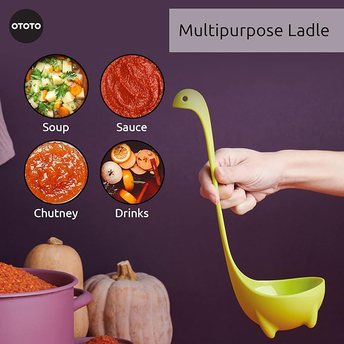 OTOTO The Original Nessie Soup Ladle - Funny Kitchen Gadgets, Loch Ness design, Cooking Gifts for Mom - Cute and Practical Kitchen Utensils - Unique Gifts for Women - Image 6
