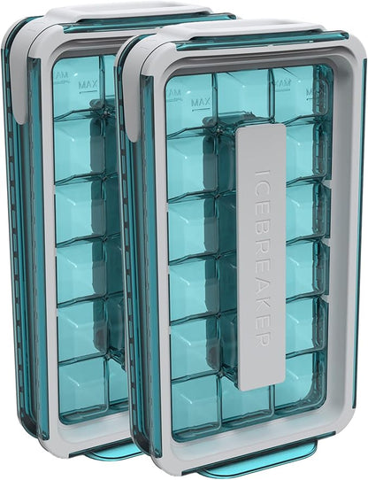 ICEBREAKER POP 2.0 2024: Make And Serve Ice Without Ever Touching The Ice | The Sanitary Silicone Ice Cube Tray for Freezer | Patented Ice Trays for Freezer | This Ice Cube Maker Makes 18 Cubes by ICEBREAKER