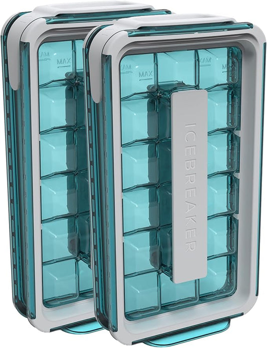 ICEBREAKER POP 2.0 2024: Make And Serve Ice Without Ever Touching The Ice | The Sanitary Silicone Ice Cube Tray for Freezer | Patented Ice Trays for Freezer | This Ice Cube Maker Makes 18 Cubes by ICEBREAKER