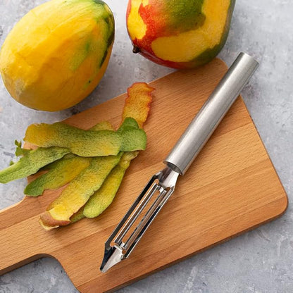 Rada Cutlery Deluxe Vegetable Peeler (W241), 2" Stainless Steel Swiveling Blade, Black Handle, Pack of 2