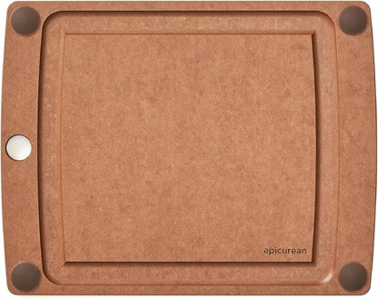 Epicurean All-In-One Cutting Board with Non-Slip Feet and Juice Groove - Non-toxic, Dishwasher Safe, Made in the USA, 11.5" x 9", Nutmeg by Epicurean