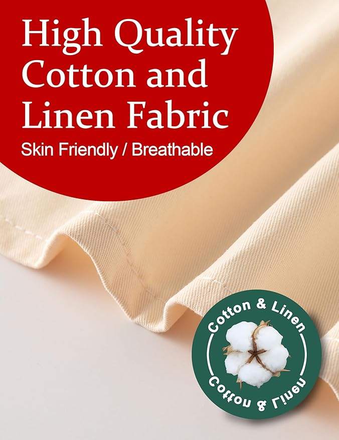 Cozy Adjustable Cross Back Aprons for Women with Pockets Cotton Linen Cooking Kitchen Baking