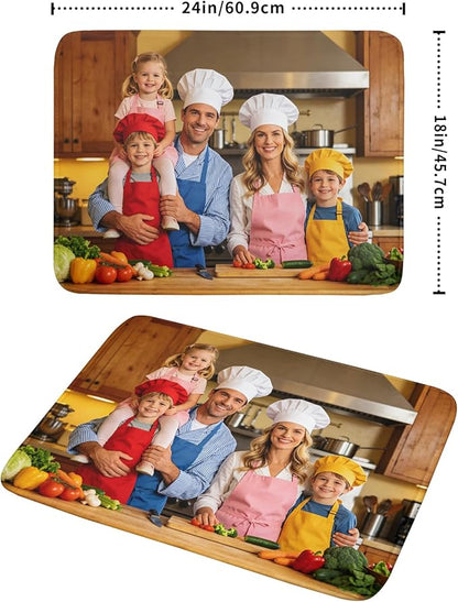 Custom Personalized Dish Drying Mat for Kitchen Counter Customized Dying Pad with Picture Text Home Decor Large - Image 2