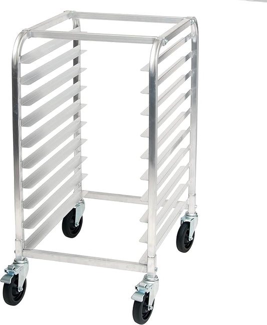 Winco 10-Tier Aluminum Sheet Pan Rack with Brake by Winco