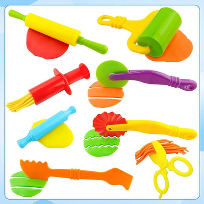 Dough Tools Kit – 12-Piece Dough Play Tools Set with 5 Extruders, Scissors, Rollers, Rolling Pins, Cutters for Kids Ages 3+ - Image 4