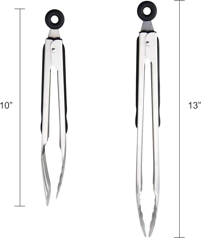 Farberware Classic Stainless Steel Tongs, Set Of 2, Black - Image 2