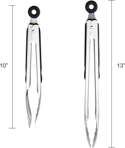 Farberware Classic Stainless Steel Tongs, Set Of 2, Black - Image 2