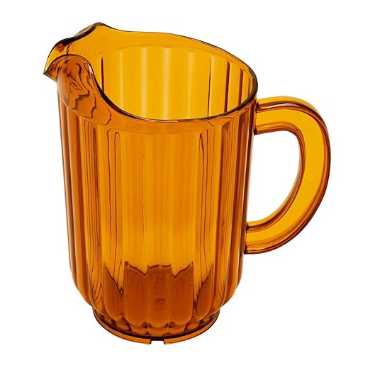 G.E.T. P-2064-1-A-EC BPA-Free Break-Resistant Restaurant Style Plastic Pitcher, 60 Ounce, Amber by Unknown