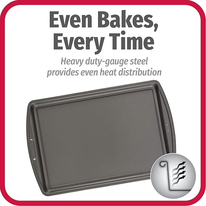 GoodCook Everyday Nonstick Carbon Steel 13” x 9” Baking Sheet Set, 3 Pack – Standard-Sized Carbon Steel Cooking Pans, Bakeware Set, Cookie Sheets for Baking, Oven Pan Set - Image 2