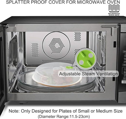 Microwave Covers for Food 5 PCS Microwave Splatter Lid Cover Dish Cover Plate Splatter Shield for Microwave Oven