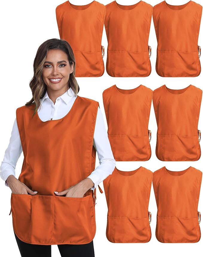 Xeoxarel Unisex Cobbler Apron with 3 Pockets, Smock Vest Apron, Suitable for Cooking，Kitchen，Garden，Hairstylist，Cleaning，Art