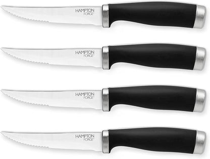 Hampton Forge Epicure–4PieceSteak KnifeSet–Black, Silver by HamptonForge
