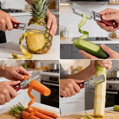 Multifunctional Vegetable Peeler, 2 in 1 Stainless Steel Fruit Veggie Peeler, Handheld Potato Peeler Knife with Bottle Opener Kitchen Tool for Peeling Carrrot Pineapple Pumpkin Papaya(2 Pack) - Image 5