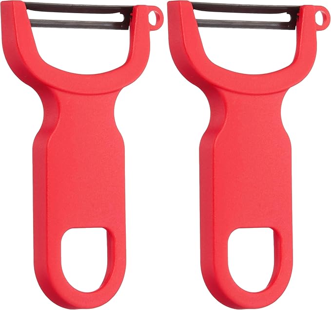Mercer Culinary Y Swiss Peeler, Red (Pack of 2) by MercerCulinary