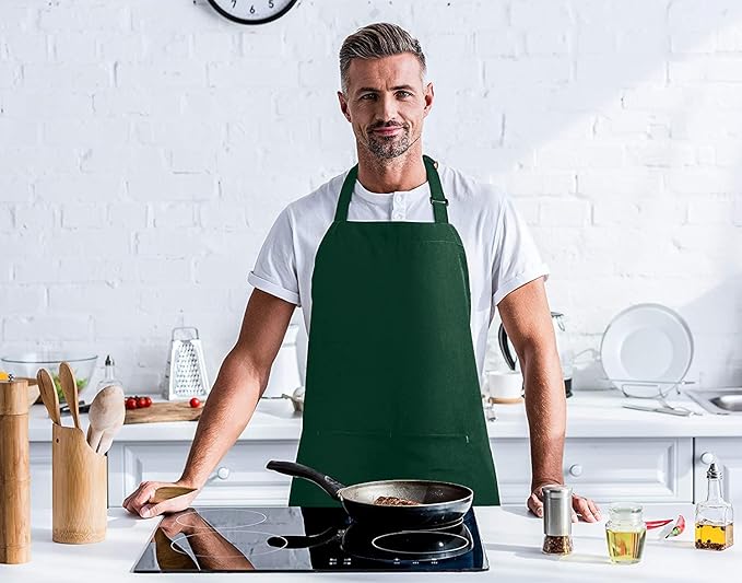 Utopia Kitchen 2 Pack Bib Apron, Adjustable with 2 Pockets, Water and Oil Resistant, Cooking Kitchen Chef Apron for Women Men - Image 7