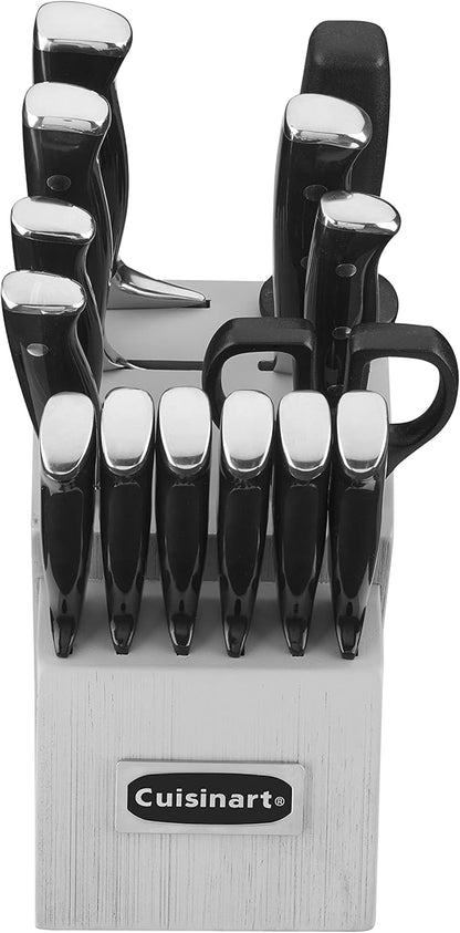 Cuisinart 15-Piece Knife Set with Block, High Carbon Stainless Steel, Forged Triple Rivet, Black/Gray C77BTR-15PG - Image 2