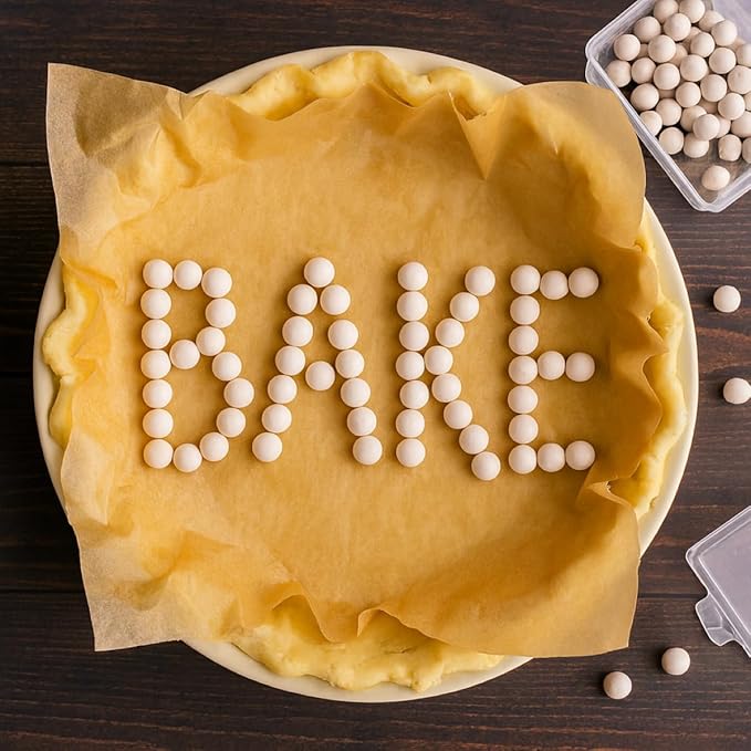 Mrs. Anderson's Baking Ceramic Pie Crust Weights, 270 Count, Natural Stoneware, For Blind Baking Pie Crusts And Tart Shells With Even Baking Results - Image 6